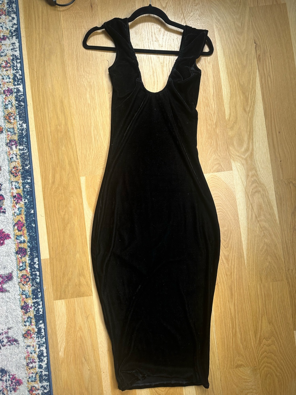 Black Velvet Bodycon Dress